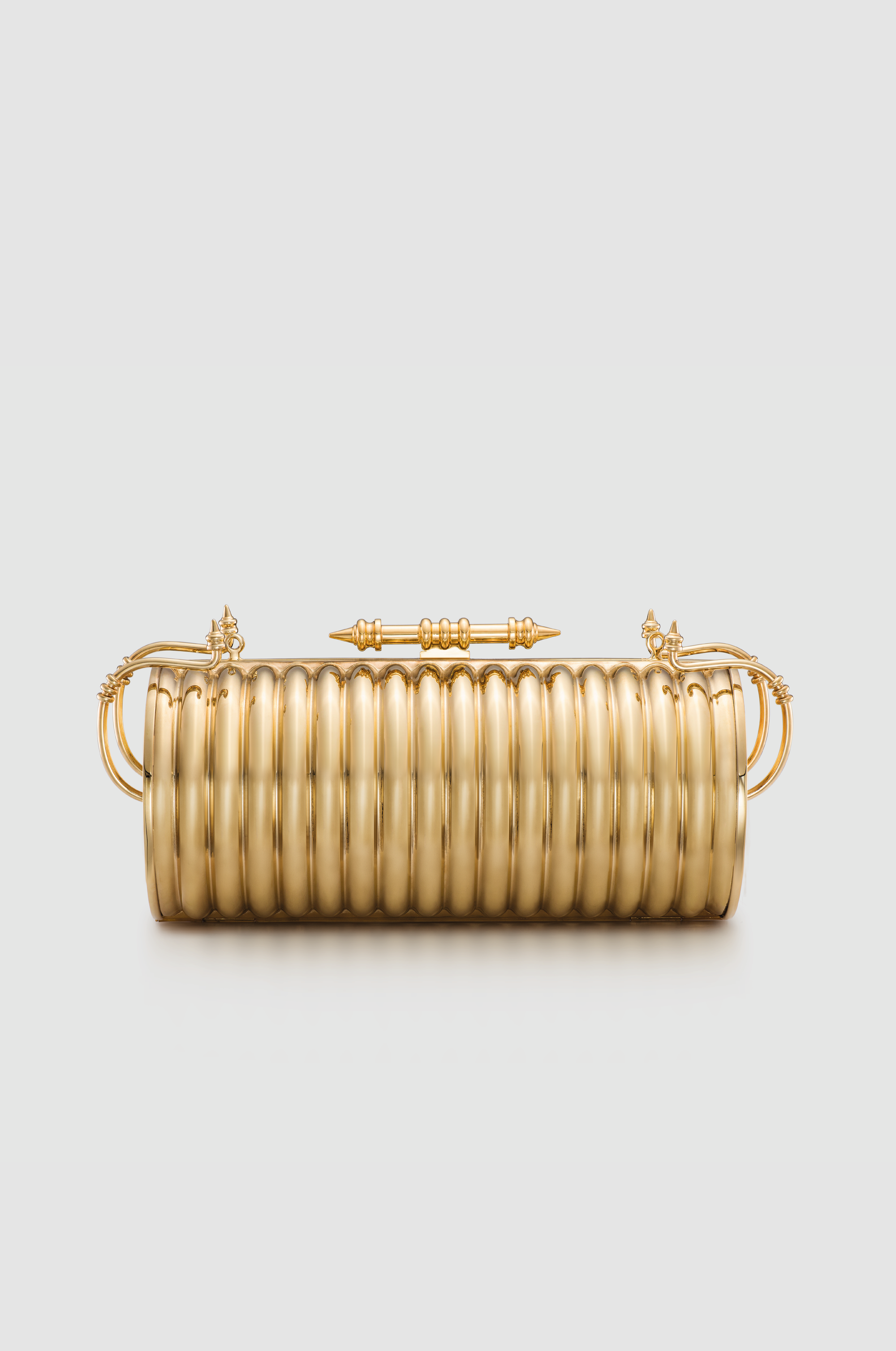 Okhtein Striped Felucca Clutch - Gold - Designer Clutch - Clutch Bags 1
