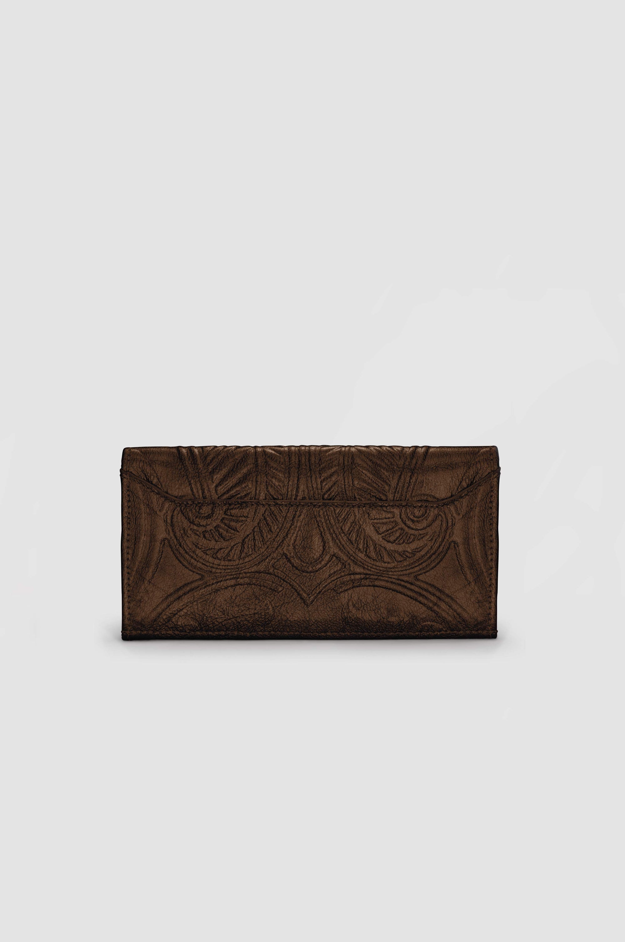 Okhtein Embossed Envelope Wallet - Brown Gel - Designer Wallet - Wallets 4