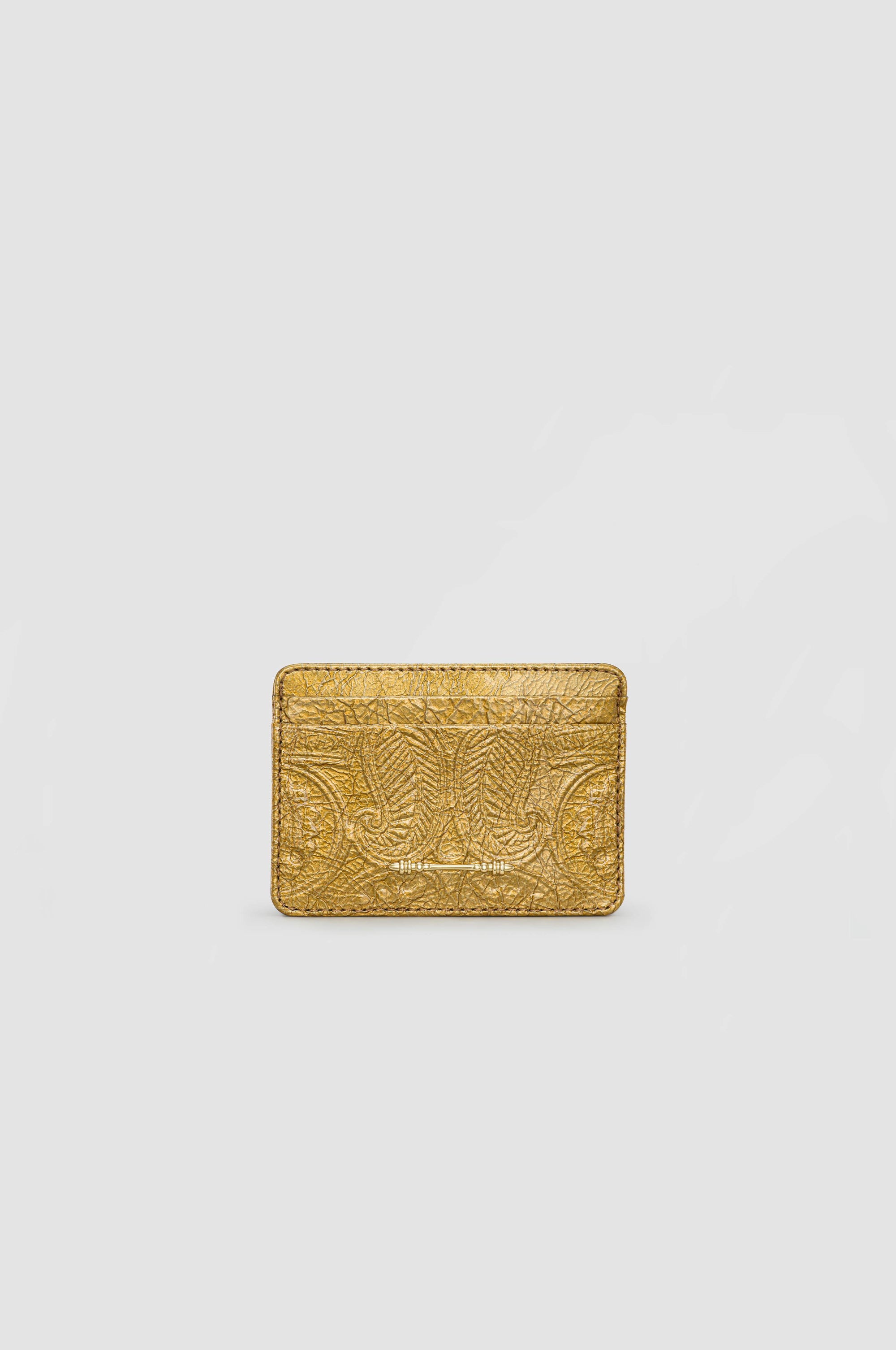 Okhtein Embossed Cardholder - Gold Gel - Designer Cardholder - Card Cases 1