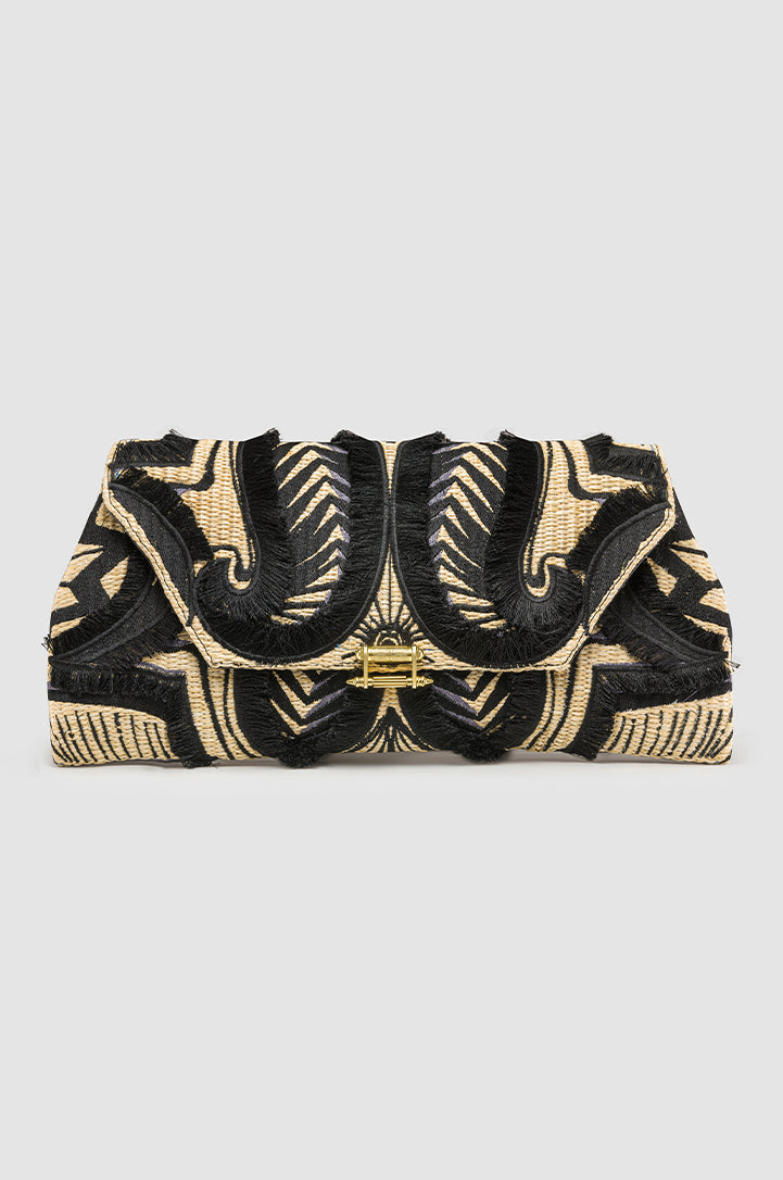 Okhtein Fatima Embroidered Clutch - Black - Designer Clutch - Clutch Bags 1