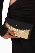 Okhtein Wallet On Brass - Black Plain - Designer Wallet - Wallets 3