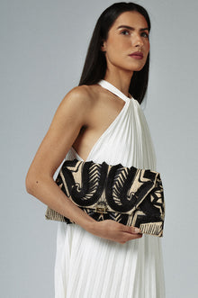 Okhtein Fatima Embroidered Clutch - Black - Designer Clutch - Clutch Bags 3