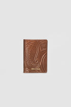 Okhtein Embossed Passport Holder - Brown Gel - Designer Passport Holder - Badge & Pass Holders 1