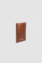 Okhtein Embossed Passport Holder - Brown Gel - Designer Passport Holder - Badge & Pass Holders 2