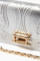 Okhtein Embossed Pochette - Scratched Metallic Embossed - Designer Shoulder Bag - Handbags 2