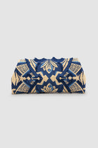Okhtein Fatima Embroidered Clutch - Blue - Designer Shoulder Bag - Clutch Bags 5
