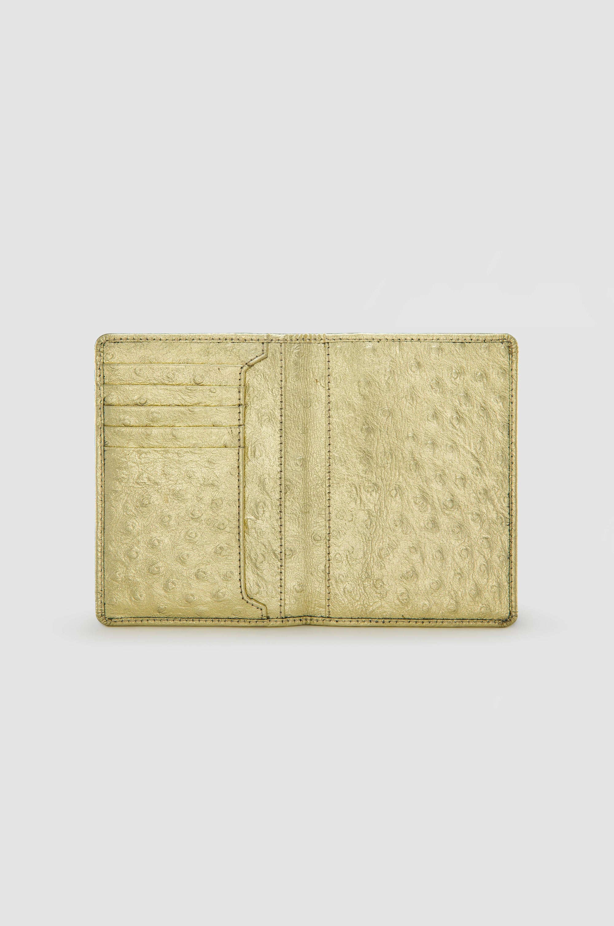 Okhtein Travel Set - Gold Ostrich - Designer Travel Set - Travel Pouches 5