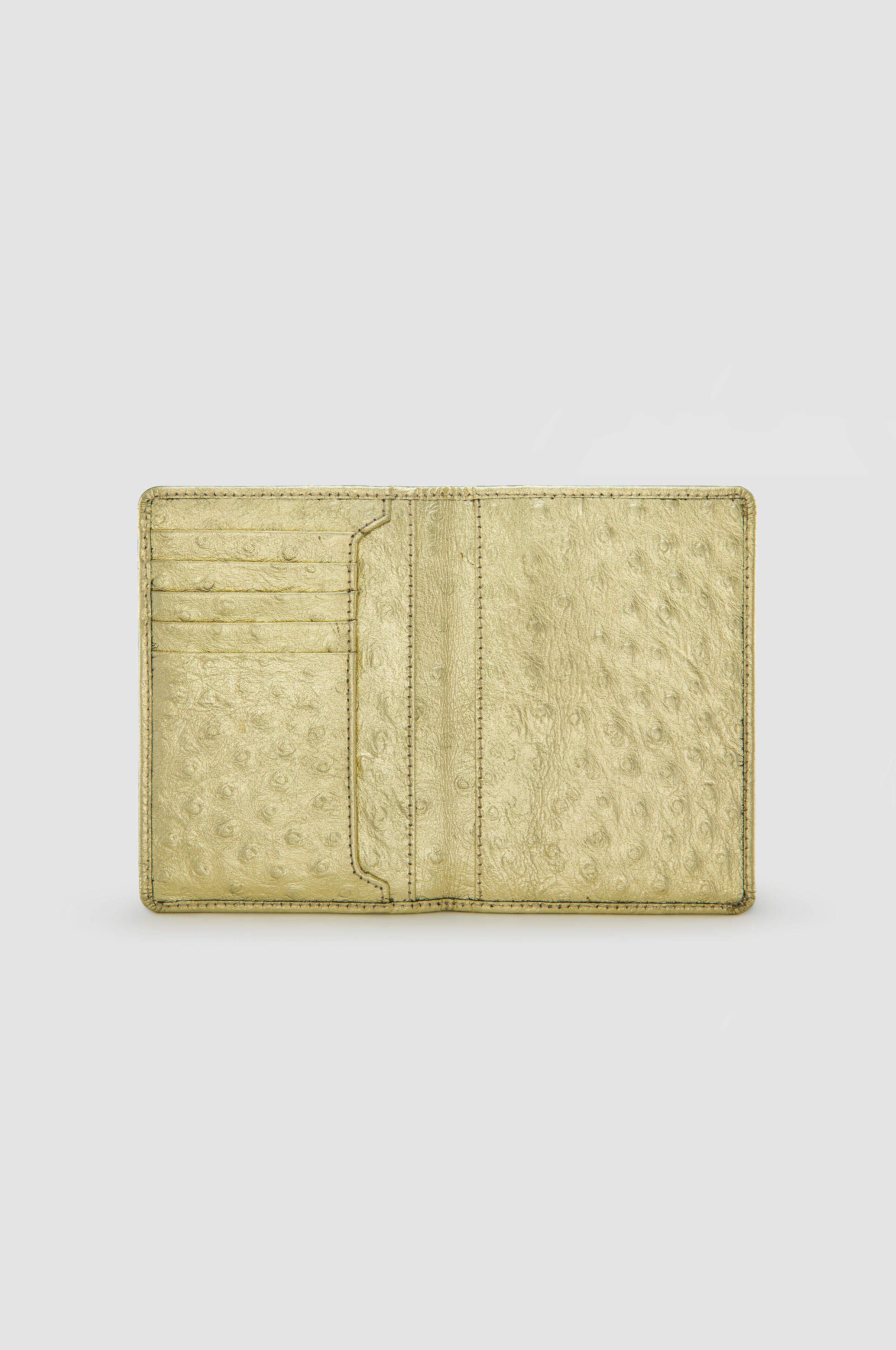 Okhtein Travel Set - Gold Ostrich - Designer Travel Set - Travel Pouches 5