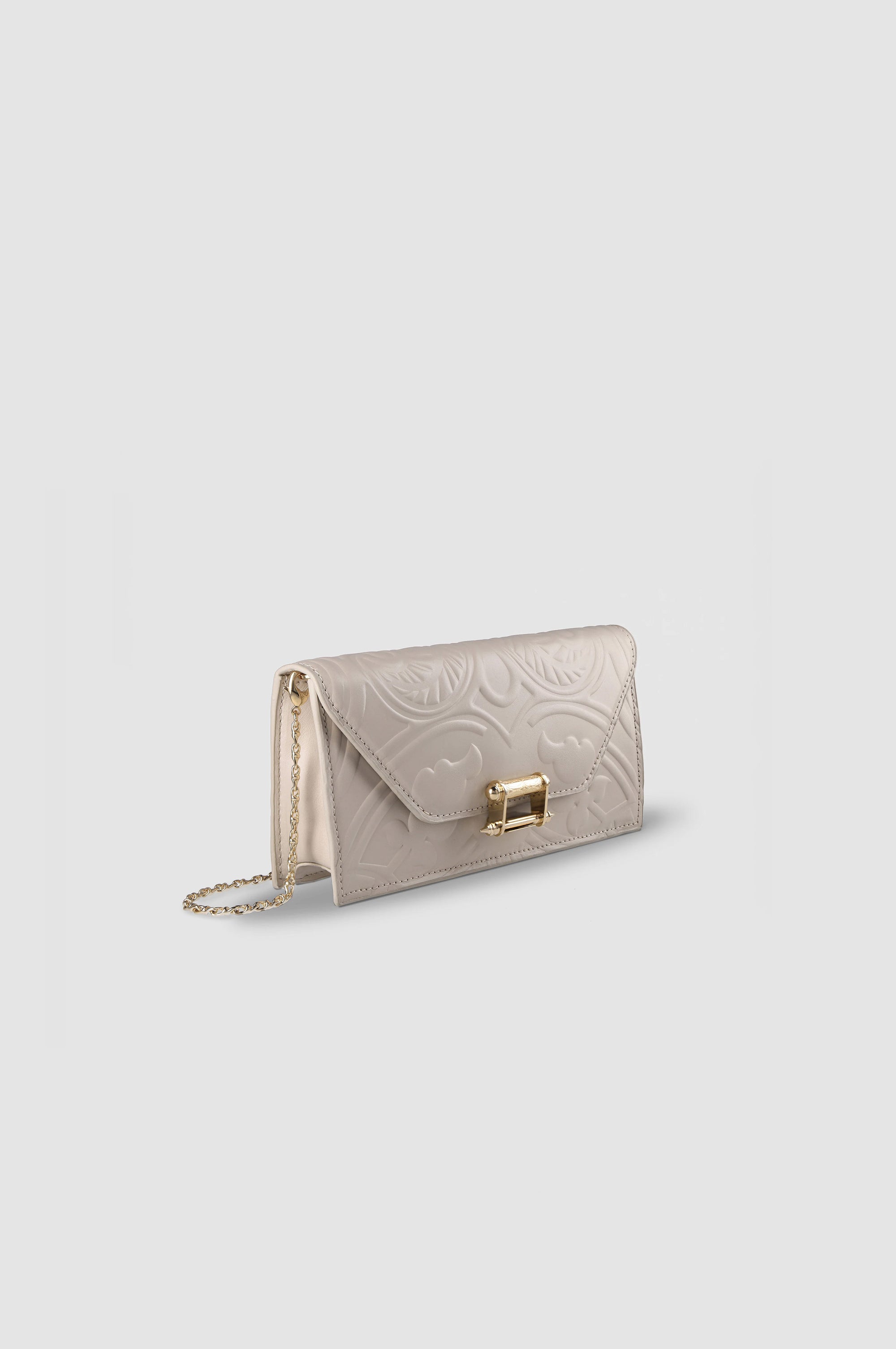 Embossed Pochette with Lock
