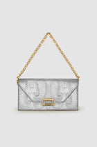 Okhtein Embossed Pochette - Scratched Metallic Embossed - Designer Shoulder Bag - Handbags 1