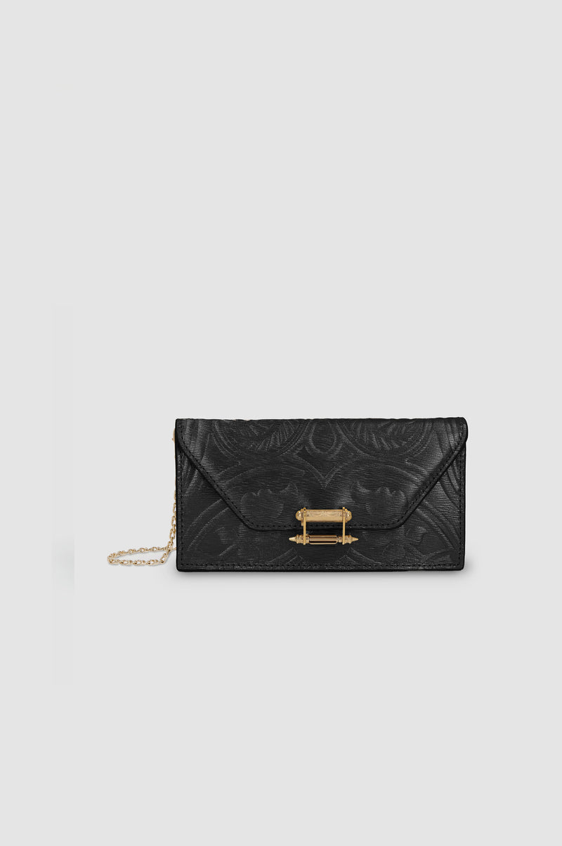 Embossed Pochette with Lock