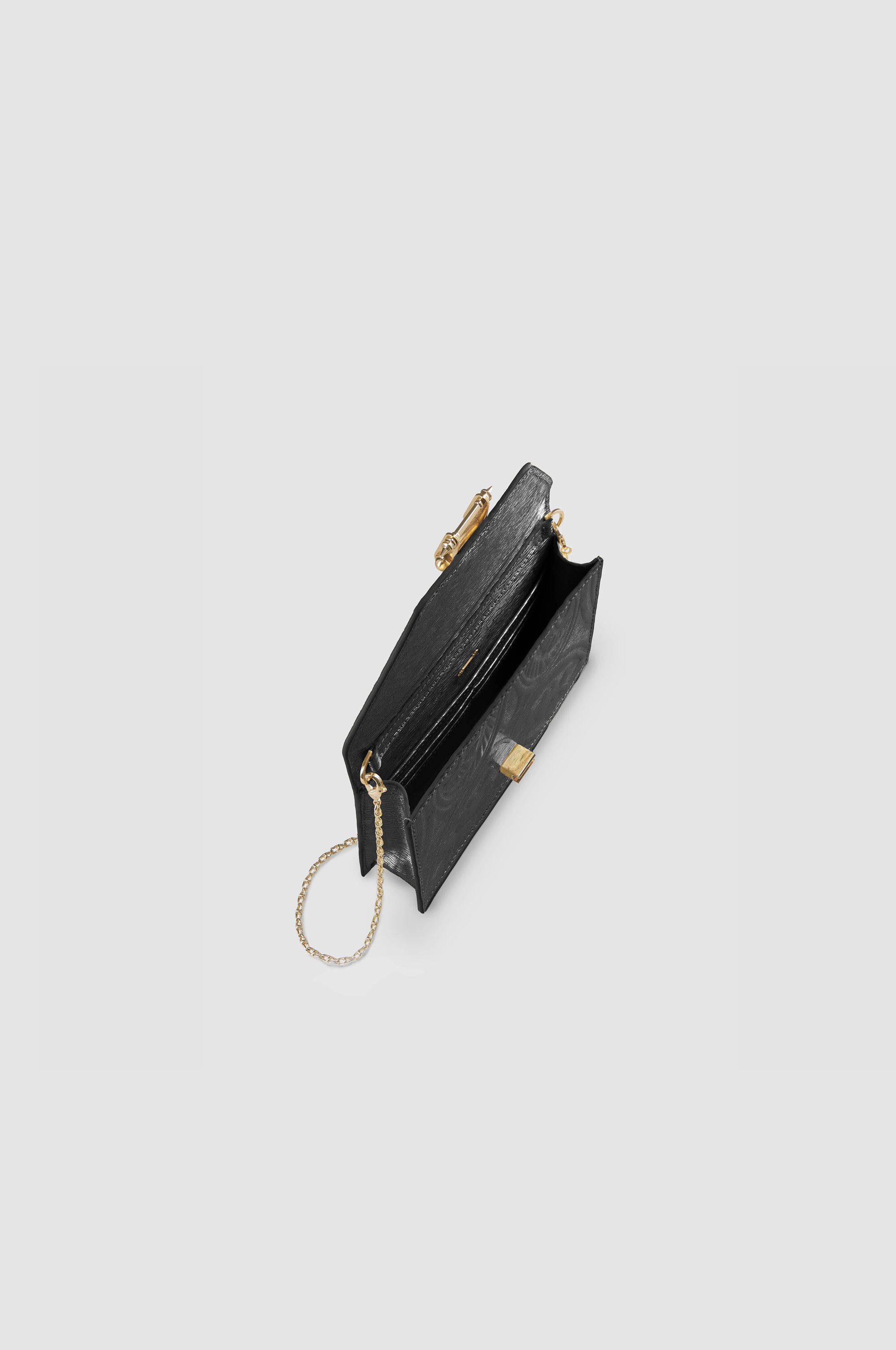 Embossed Pochette with Lock