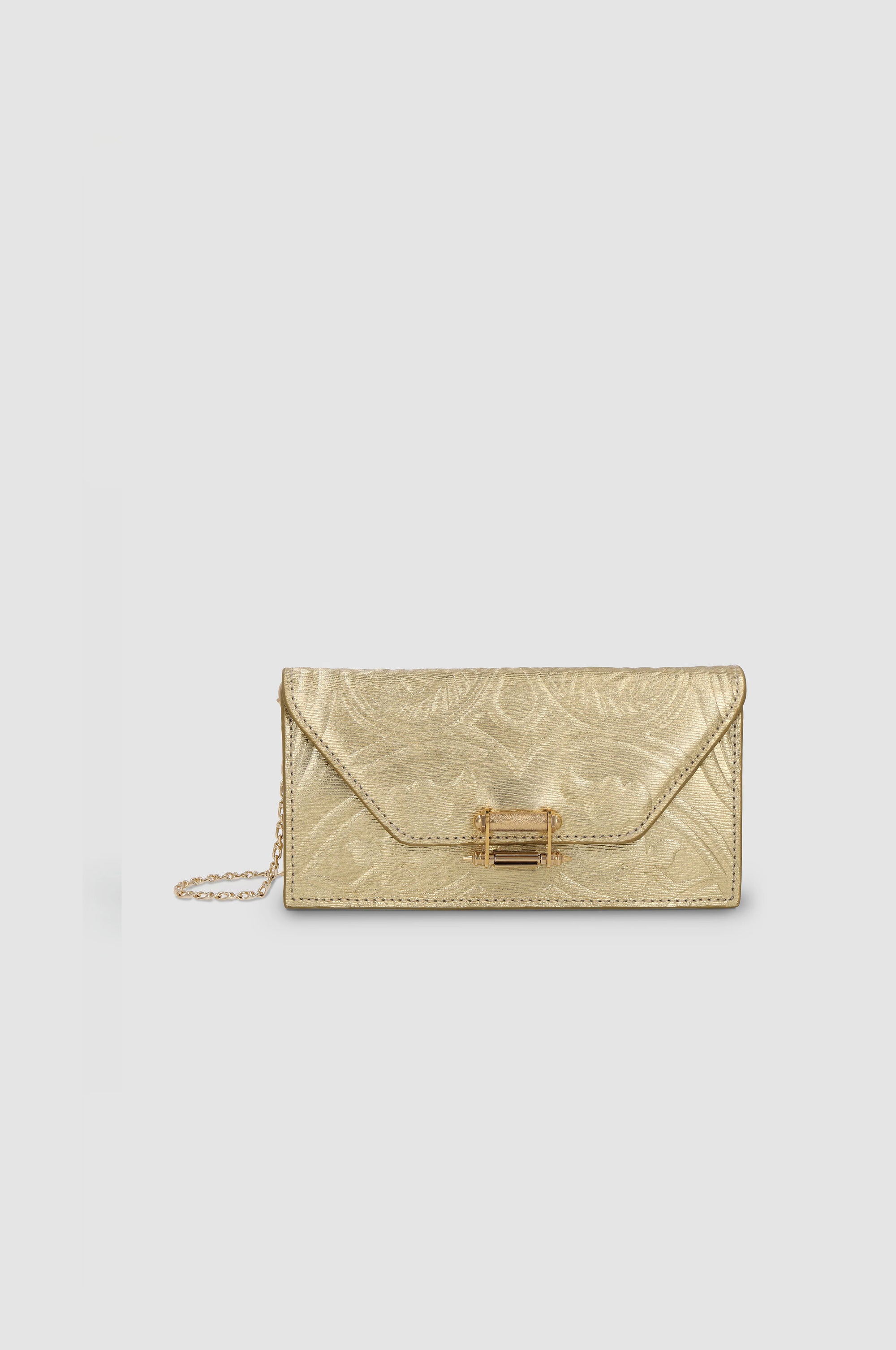 Embossed Pochette with Lock