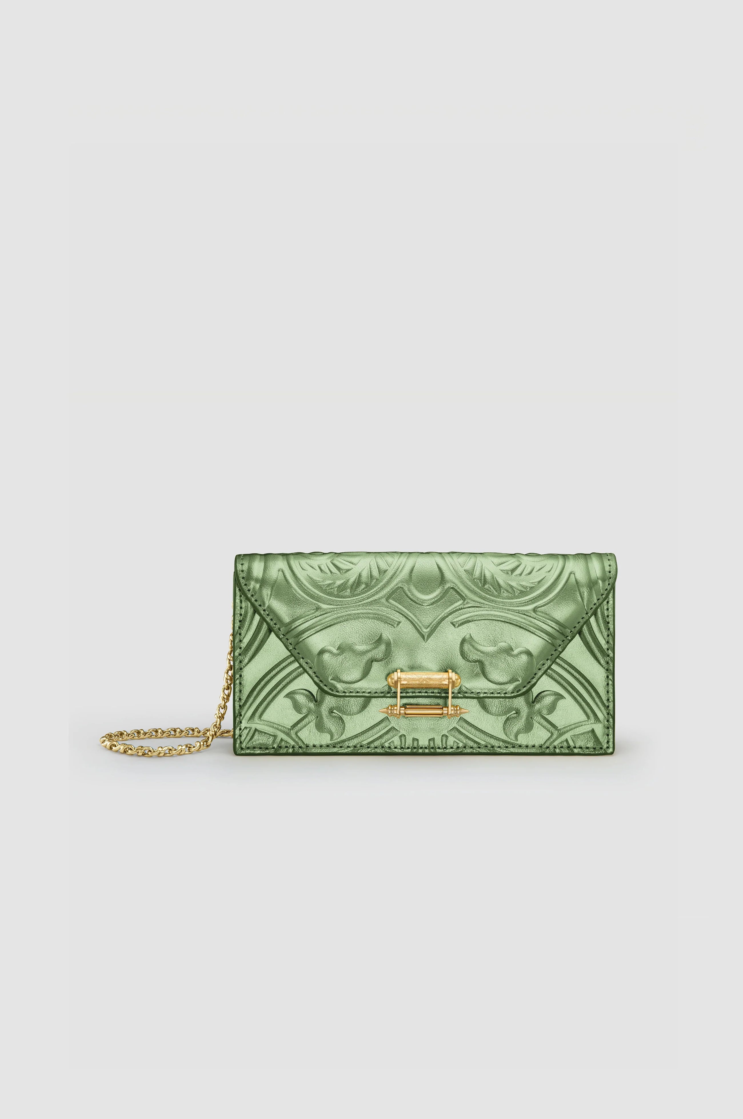 Embossed Pochette with Lock