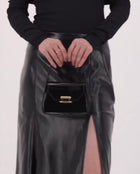 Okhtein Mini Feryel - Black Patent - Designer Mini Handbag - Handbags 4