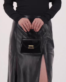 Okhtein Mini Feryel - Black Patent - Designer Mini Handbag - Handbags 4