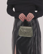 Okhtein Mini Feryel With Lock - Silver Gel - Designer Mini Handbag - Handbags 3