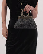 Okhtein Studded Bangle Clutch - Black - Designer Clutch - Clutch Bags 3