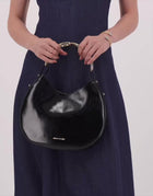 Okhtein Duo Top Handle - Black Patent - Designer Handbag - Handbags 4