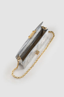 Okhtein Embossed Pochette - Scratched Metallic Embossed - Designer Shoulder Bag - Handbags 4