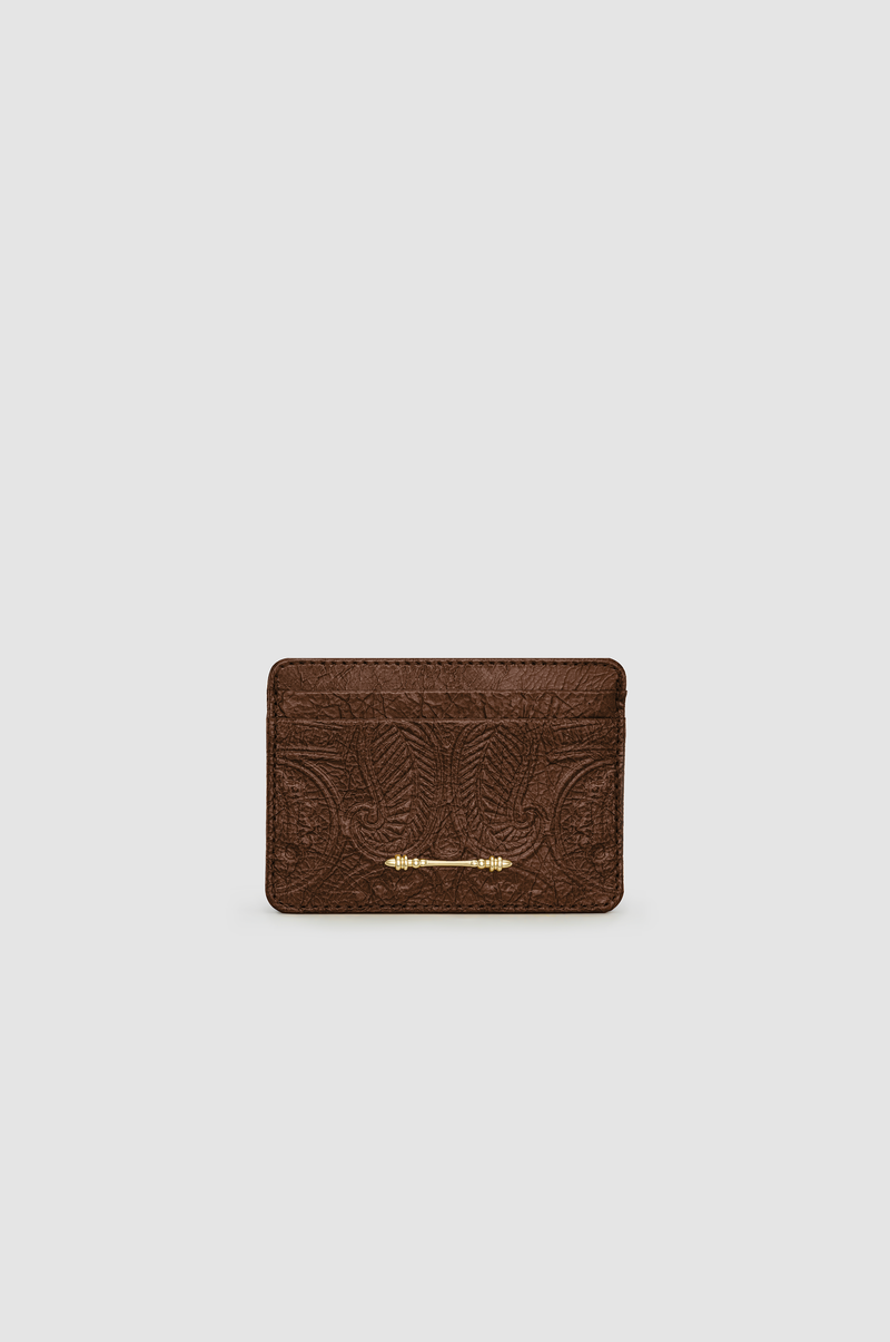 Okhtein Embossed Cardholder - Brown Gel - Designer Cardholder - Card Cases 1