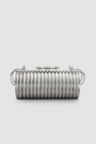 Okhtein Striped Felucca Clutch - Silver - Designer Clutch - Clutch Bags 1