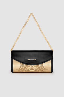 Okhtein Wallet On Brass - Black Plain - Designer Wallet - Wallets 1