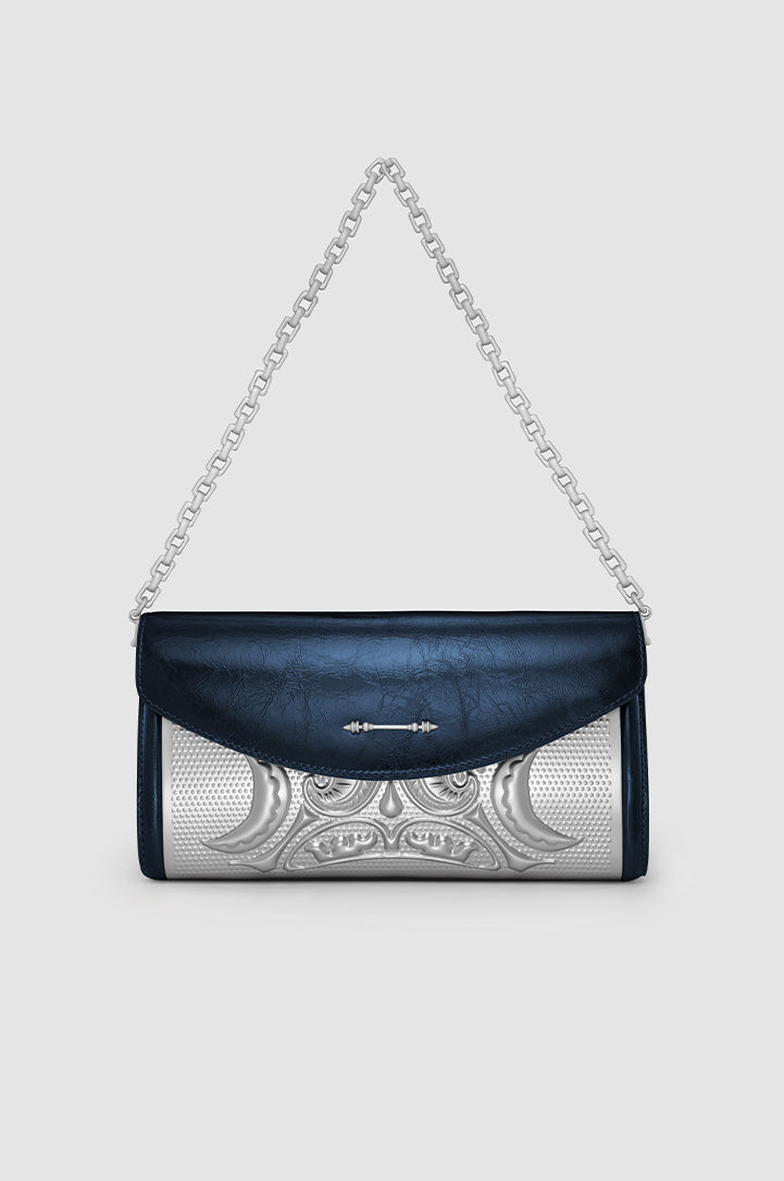 Okhtein Wallet On Brass - Metallic Ocean Blue - Designer Wallet - Wallets 1