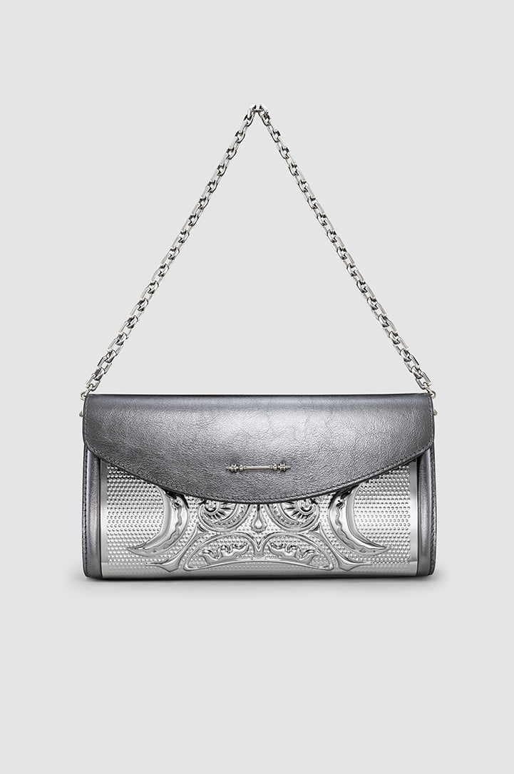 Okhtein Wallet On Brass - Metallic Dark Silver - Designer Wallet - Wallets 1