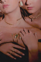 Okhtein Green Diamond Cone - 18k Gold and Emeralds - Designer Bangle - Bracelets 4